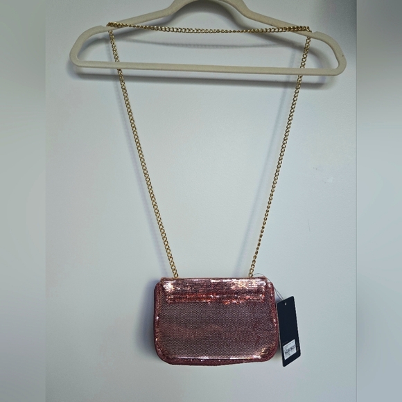 NWT F21 Rose Gold Sequin Purse - Picture 4 of 4